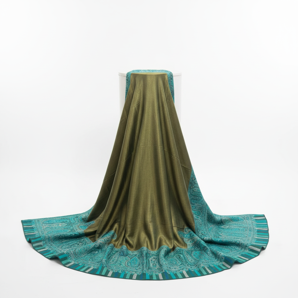 Pure Pashmina Kashmiri Traditional Shawls with Handicraft Work