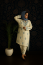 Kashmiri Traditional Cotton Fabric With Handicraft Aari Work (Suit)